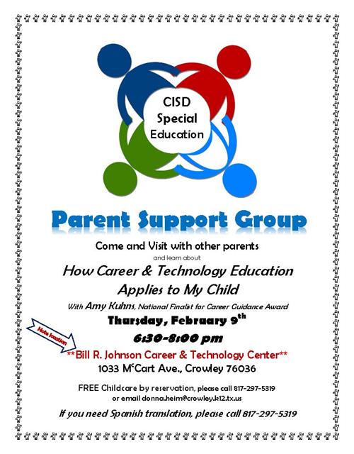 Parent Support Group Flyer 